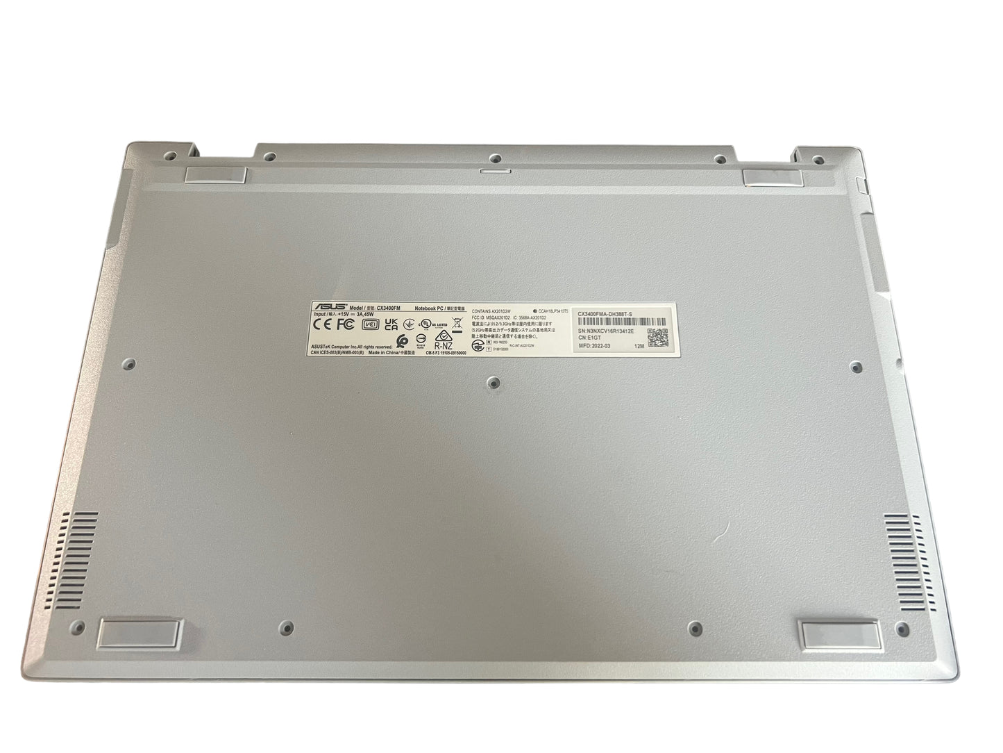 Used Laptop Parts: Asus CX3400FM Body of unit - with motherboard (missing display)