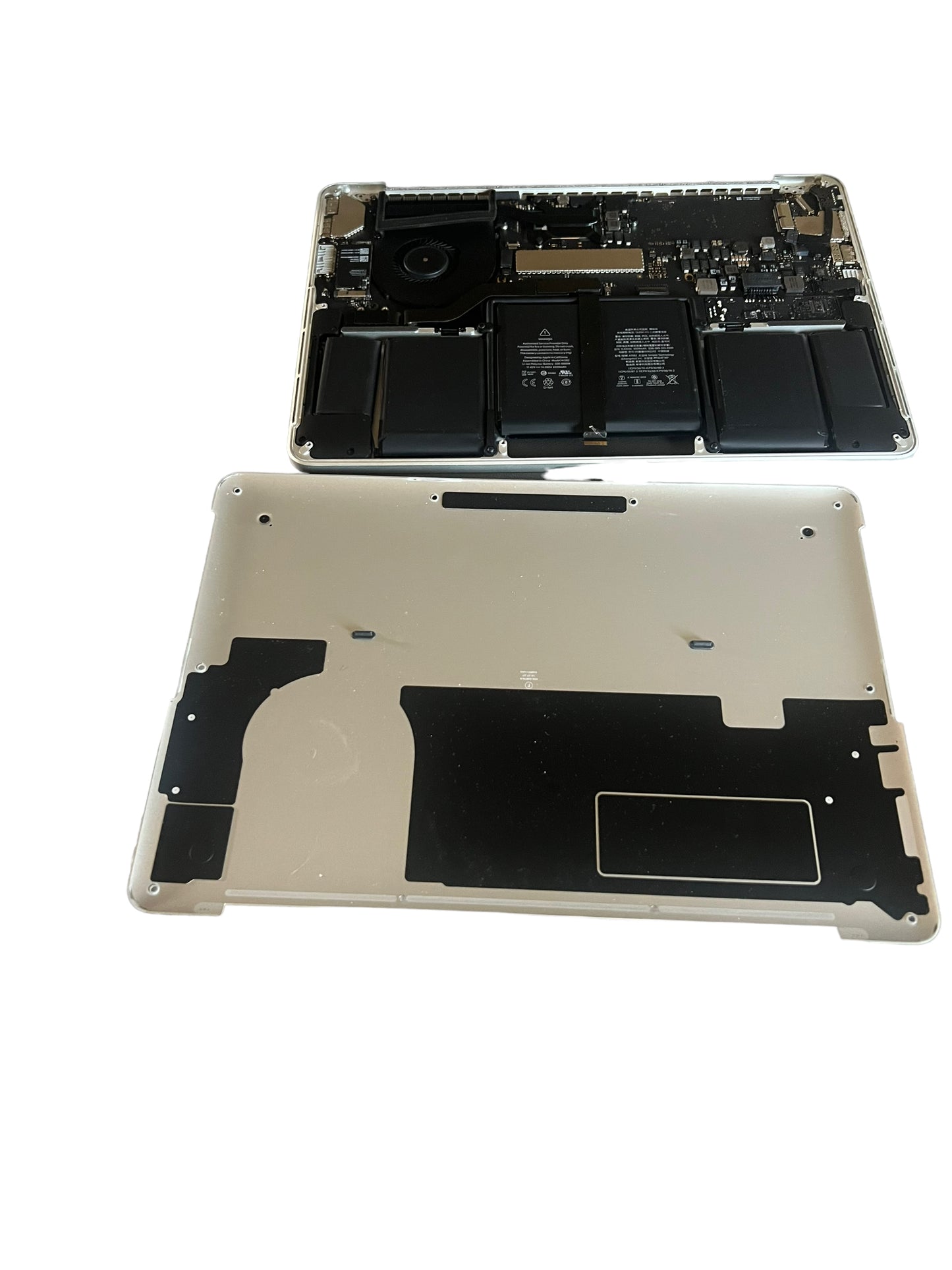 Laptop Replacement Parts: Used MacBook Pro 13" A1502 Logic Board (Motherboard) With Back Case, Keyboard