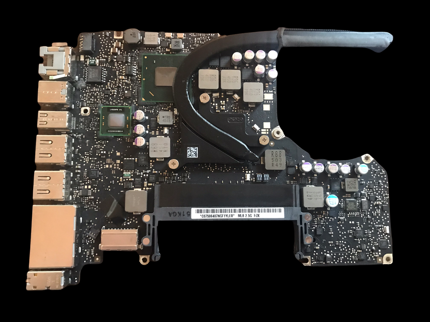 Used Apple Macbook Pro 13 Mid-2012 A1278 Logic Board (Motherboard) W/ I5-3210M 2.5Ghz Cpu (does not boot)