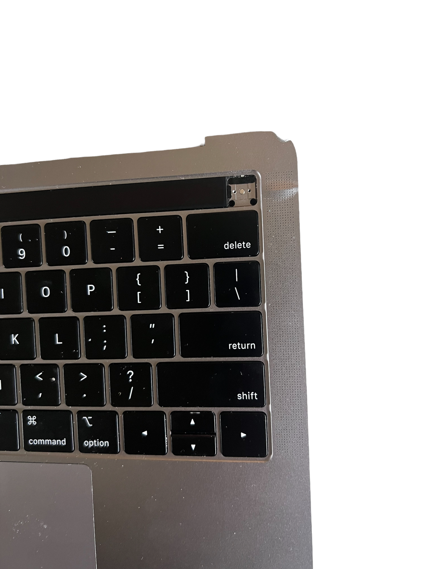 Used Replacement 2019 Gray Apple MacBook Pro A1989 13.3 inch Top Case w/ Keyboard