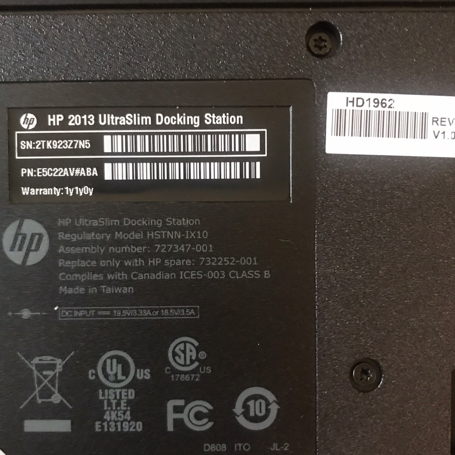 Used HP 2013 UltraSlim Docking Station E5C22AV#ABA