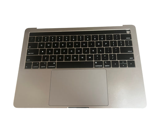 Used Replacement 2019 Gray Apple MacBook Pro A1989 13.3 inch Top Case w/ Keyboard+