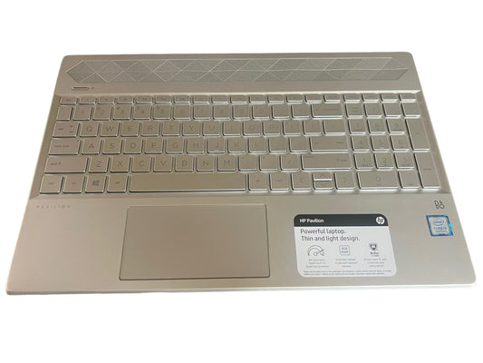 Used Replacement Parts: HP Pavilion 15-CW100 Palmrest Assembly plus bottom case