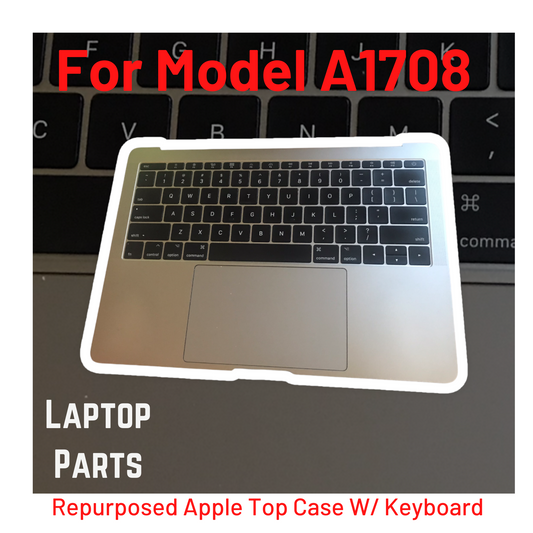 Used Replacement For Late 2016 /mid 2017 Space Gray MacBook Pro 13" A1708 Retina Top Case w/ Keyboard, Battery +