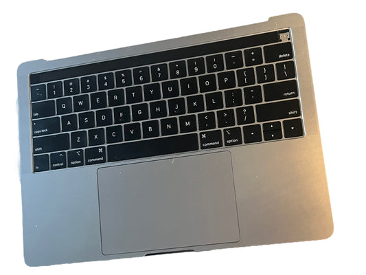 Used Replacement 2019 Gray Apple MacBook Pro A1989 13.3 inch Top Case w/ Keyboard