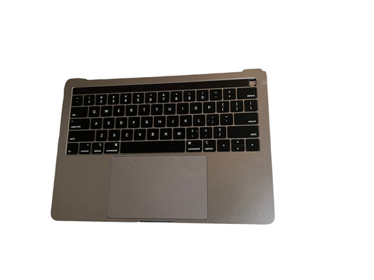 Used Replacement 2019 Gray Apple MacBook Pro A1989 13.3 inch Top Case w/ Keyboard