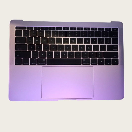 Used Replacement For Late 2016 /Mid 2017 Silver MacBook Pro 13" A1708 Retina Top Case w/ Keyboard, Battery +